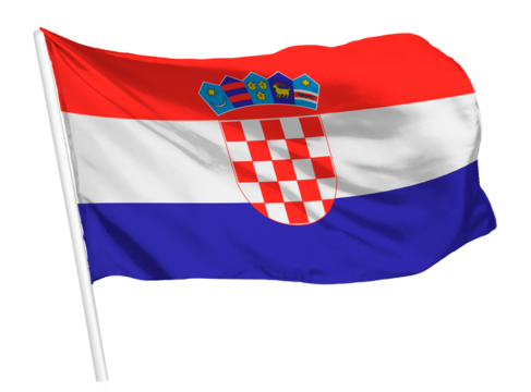 Croatia flag png waving, national symbol graphic