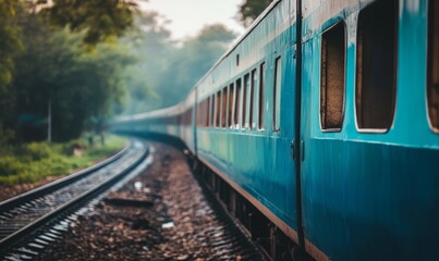 Fototapeta premium Round-Trip Train Ticket for a Scenic Journey