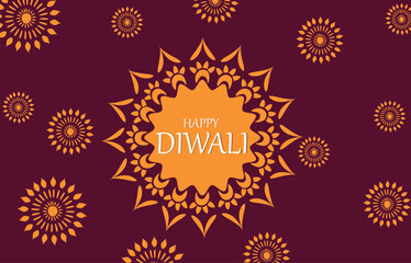 Simple Happy Diwali Background