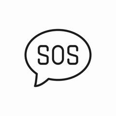 sos emergency bubble icon sign vector