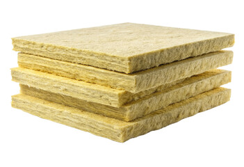 Fototapeta premium Stack of insulation boards isolated with transparent background.