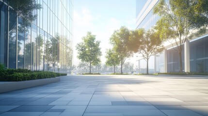 Fototapeta premium city street in the morning