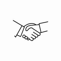 respect handshake icon sign vector