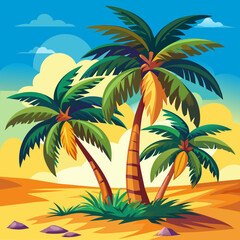 palm trees on the beach