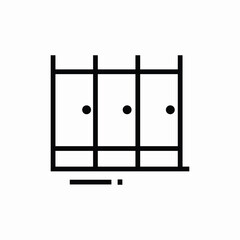 toilet door icon sign vector