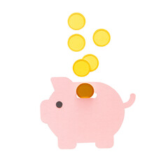 Piggy bank png sticker, savings & investment design in transparent background