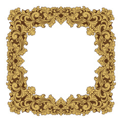 frame engraved floral vector element decoration