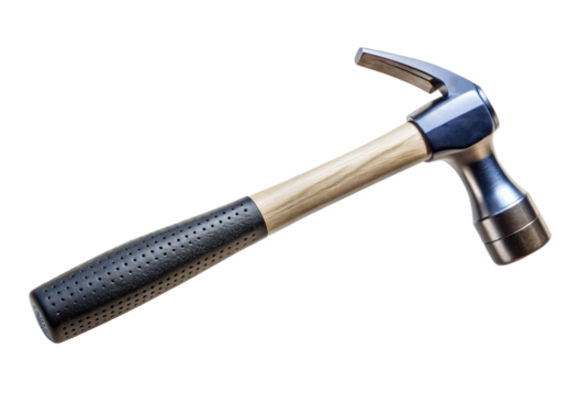 Claw hammer isolated with transparent background.