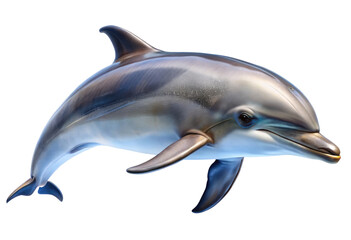 Obraz premium Dolphin figure isolated with transparent background.