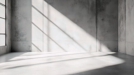 Minimalist Room with Light and Shadow Effects