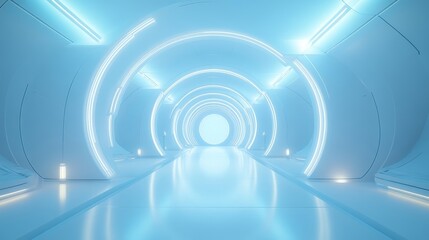 Obraz premium blue tunnel in the tunnel