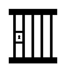 prison icon vector with simple design.jail icon