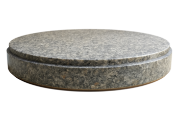 Round stone mill wheel isolated with transparent background.