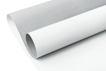 Gray chart rolled paper design element