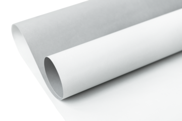 Gray chart rolled paper design element