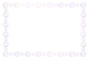Rectangle shaped soap bubble frame design element