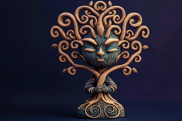 Cartoon Character with Goggles and a Flower in a Colorful Setting