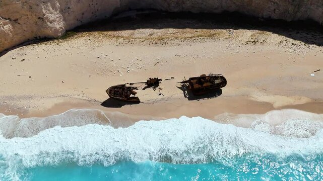 Navagio Beach in Zakynthos, Greece
