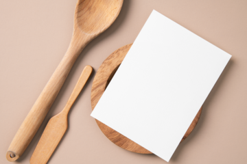 Menu card png mockup, restaurant business branding