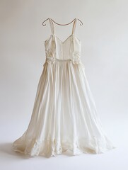 White Lace Dress on a Hanger.