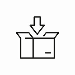 cargo box package icon sign vector