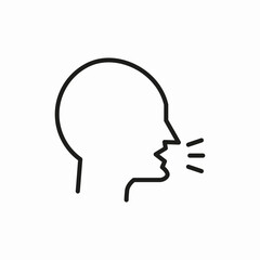 cough ill sick icon sign vector