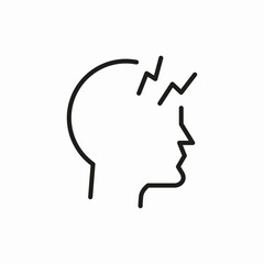 headache ill icon sign vector