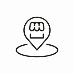 market place location icon sign vector