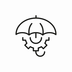 umbrealla settings icon sign vector