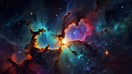 Obraz premium Deep space. High definition star field background . Starry outer space background texture . Colorful Starry Night Sky Outer Space background