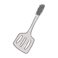 Doodle kitchen spatula sticker design element