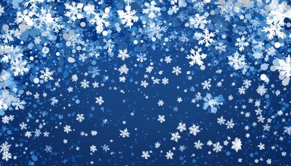 Fototapeta premium Snowflakes Background. Winter Pattern. Blue Winter Background. Falling Snow.