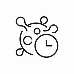 Obraz premium virus pandemia time icon sign vector