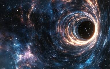 Obraz premium Swirling cosmic vortex in deep space