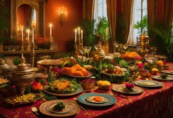 colorful culinary crafts showcasing dishes from various global traditions vibrant flavors breathtaking arrangements, cuisine, taste, ingredient, texture