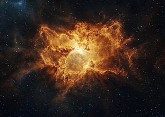 Obraz premium Vibrant cosmic explosion in deep space