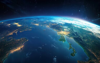 Fototapeta premium Breathtaking view of the earth from space