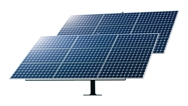 Solar panels png, sustainable collage element, transparent background