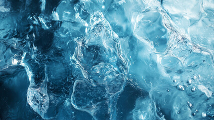 Obraz premium Blue campi and pieces of ice in the water.