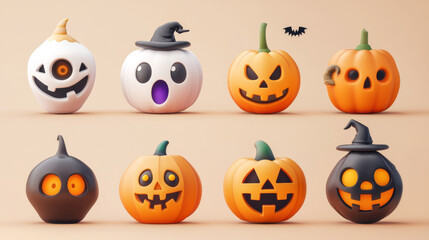 A fun, cartoon-style emoji for Halloween designs.