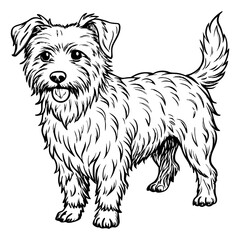 Dog pancil art vector illustration