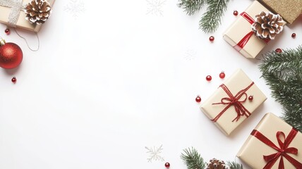 Christmas gift boxes on color background,Christmas and sale event concept. Green gift box with golden ribbon bow,xmas decorations,Christmas sale event concept,December banner,Vector illustration.
