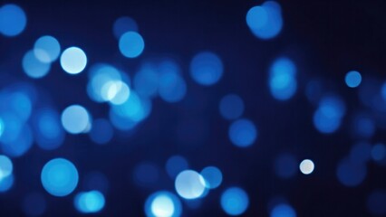 Soft Bokeh Lights on Dark Blue Background