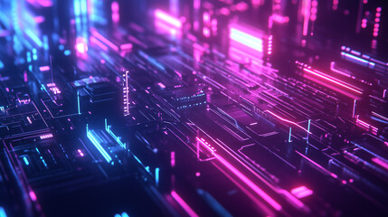 Digital deals concept, Modern web interface, dark background with neon highlights, Online shopping, Shopping website, Cyber Monday banner