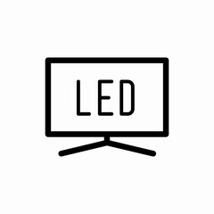 led tv monitor icon sign vector