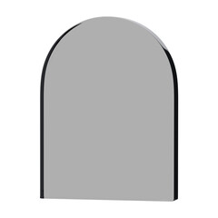 Transparent arch shape png sticker, 3D element