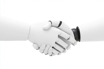 handshake isolated on white background