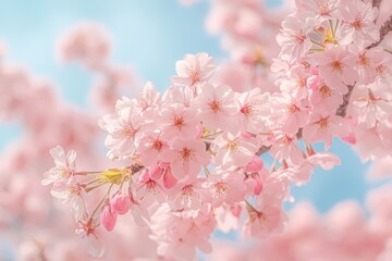 Blooming cherry blossoms in spring
