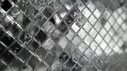 Close-Up of Diamond Pattern on Aluminum Foil