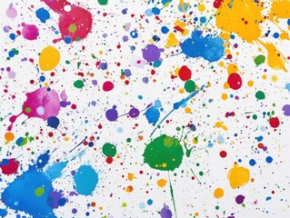 Colorful abstract paint splatter background